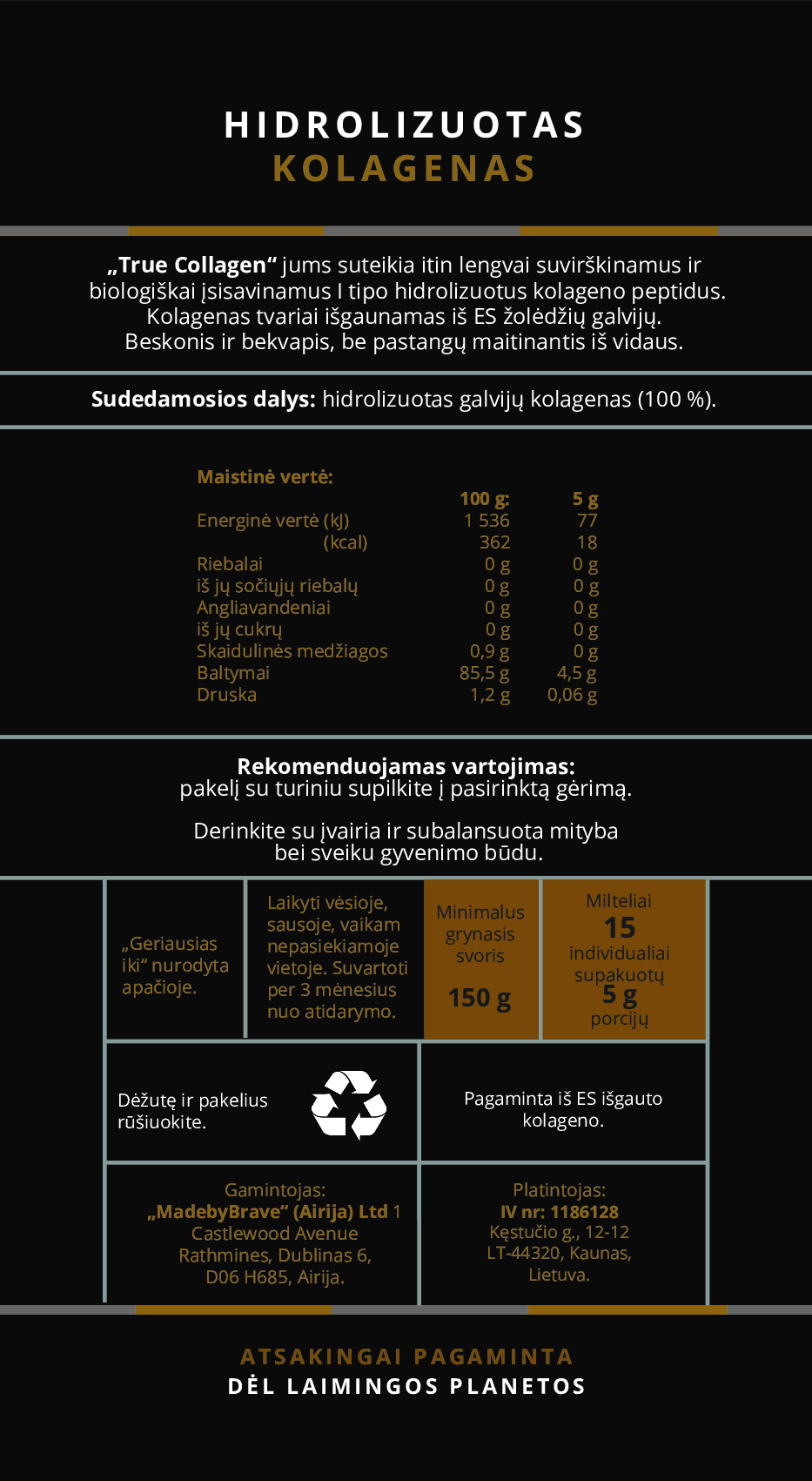 True Kolageno Paketėliai